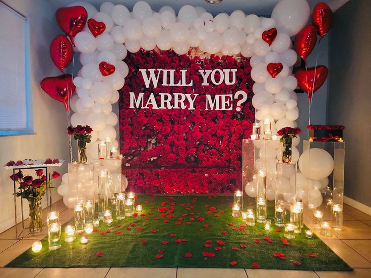 Will you marry me proposal decoration 