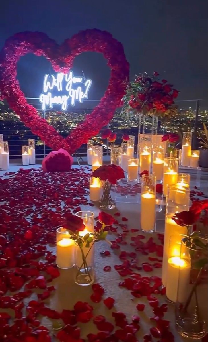 candle lights proposal setting 