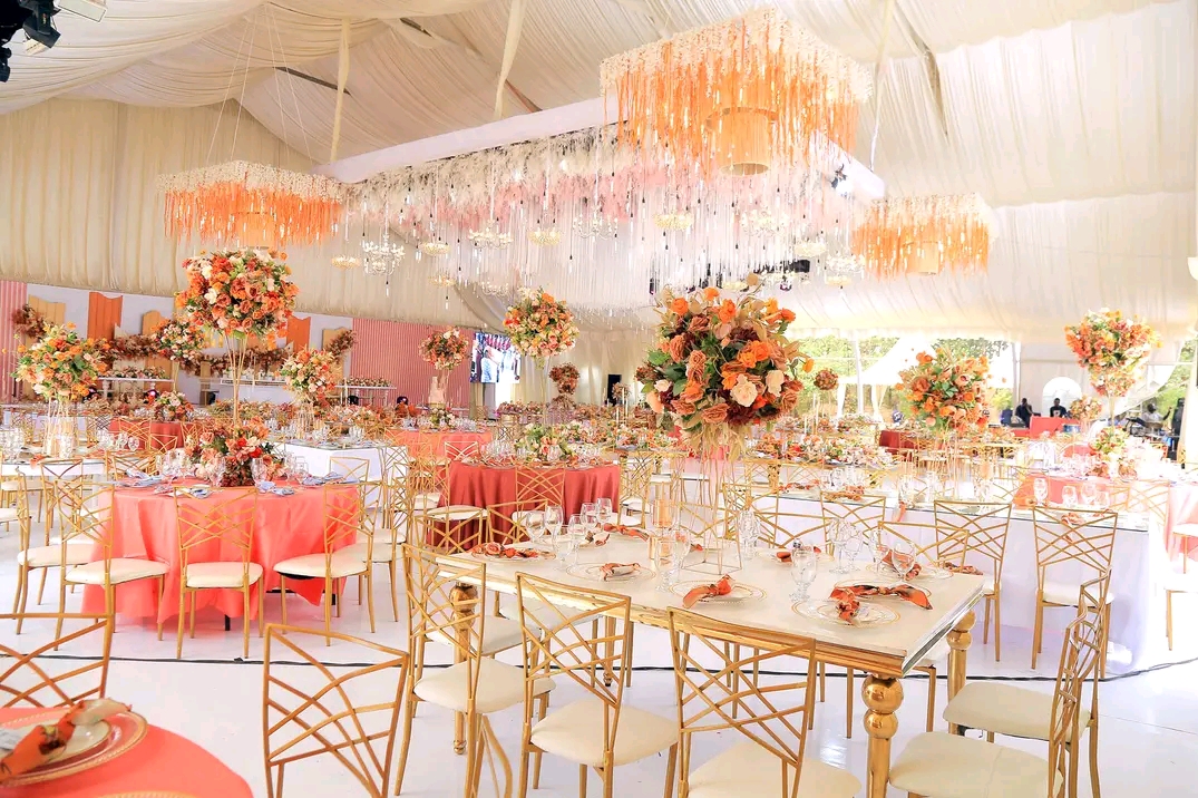 orange crush wedding decoration