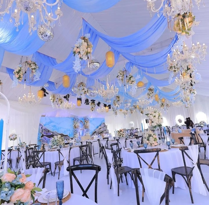 WEDDING DECOR UNDER LIGHTING 