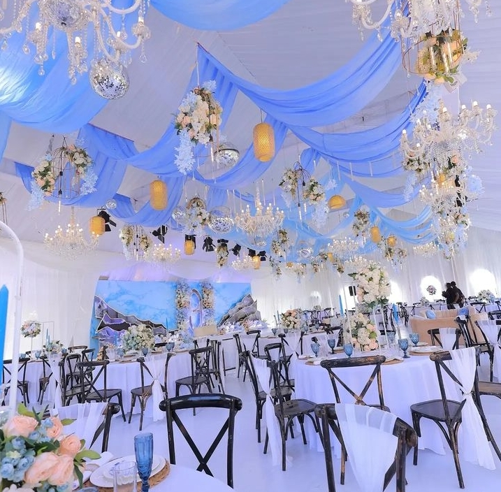 WEDDING DECOR UNDER LIGHTING 