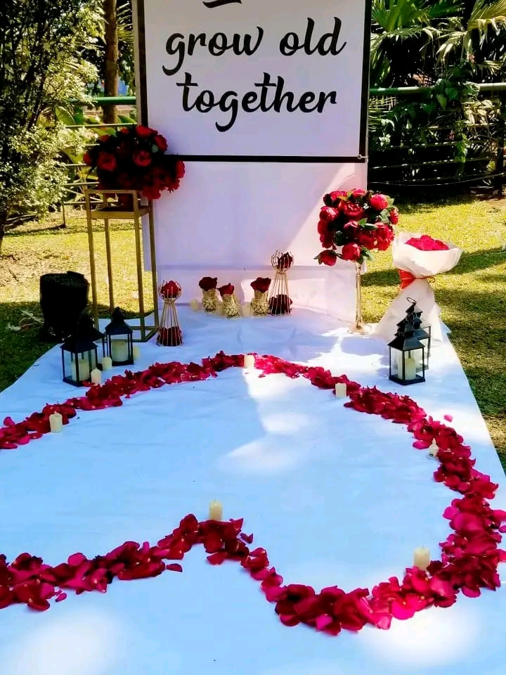 grow old together proposal deco