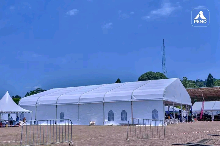 white coprate mega tent 