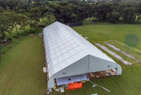 Mega tent set up