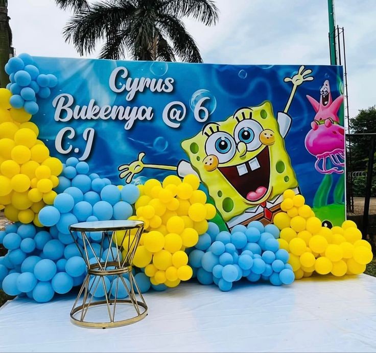 SpongeBob themed photo booth 