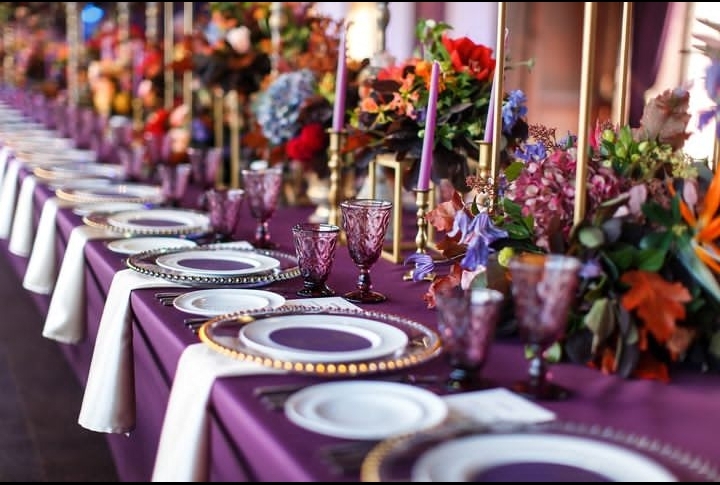 more purple table setting 