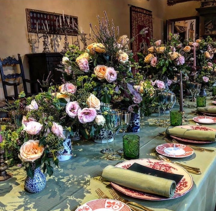 flower table setting 