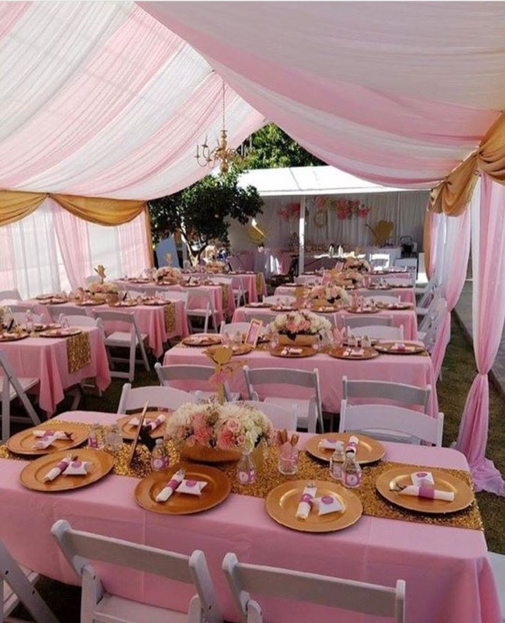 pink and gold table and chair setting 