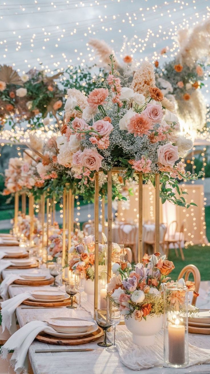 classy wedding table setting 