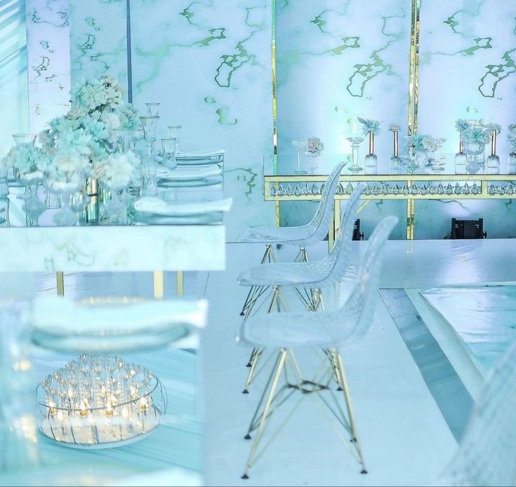 sky blue wedding decorations 