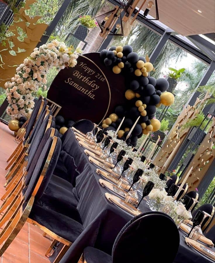 Black and Gold birthday theme 