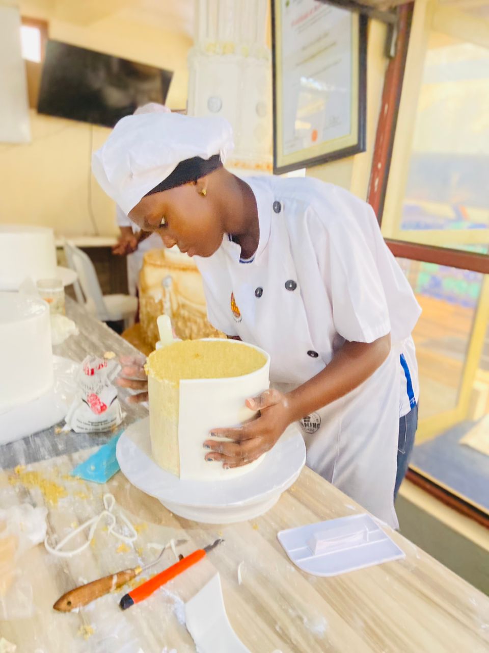 Fondant artistry with our student Lairah and her teacher Remy 