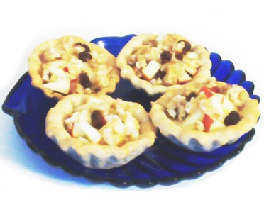 Dessert with apples,nuts & raisins