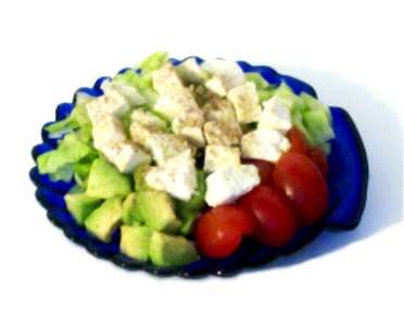 Salad with white cheese