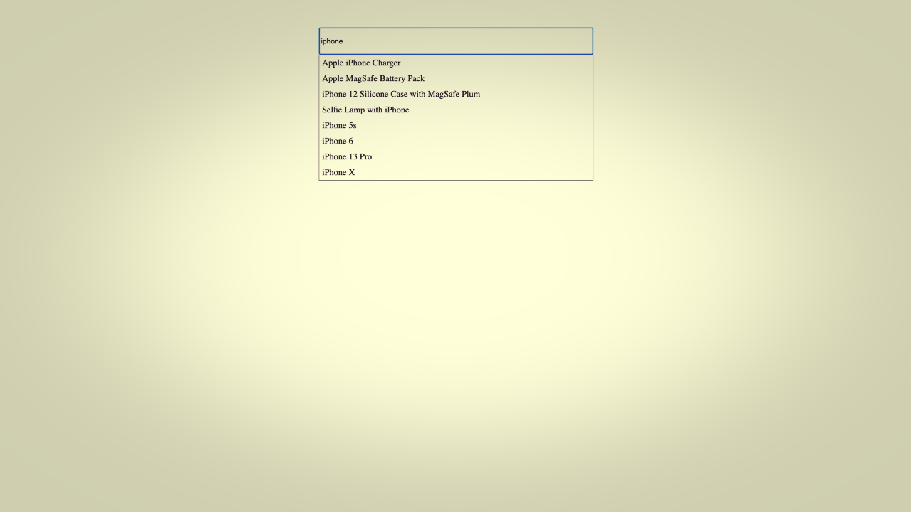Autocomplete (Typeahead) Component