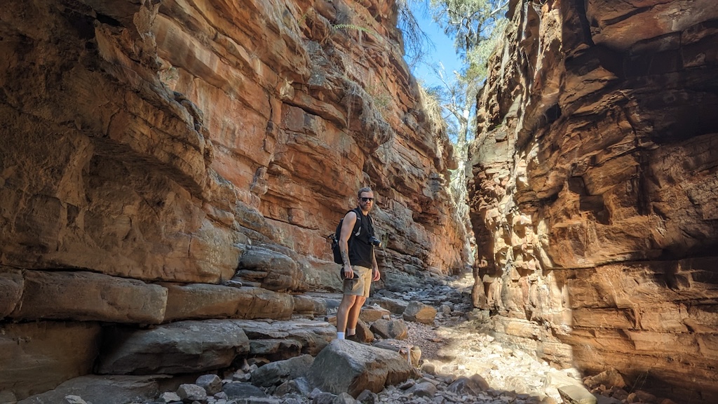 Me hiking through alligator gorge
