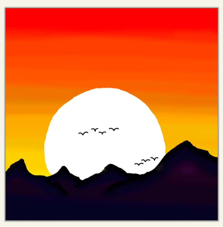 How To Draw Sunset Drawing