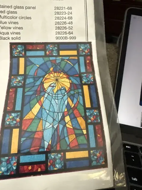 Stained Glass Panel Christmas 