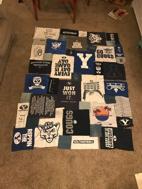 BYU T-shirt Quilt