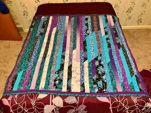 Orphan Strip Quilt For Donation