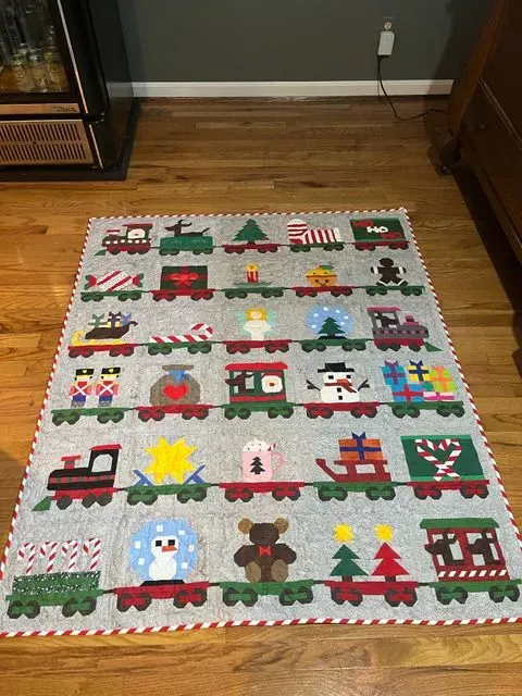 Brashares Christmas Train Quilt 
