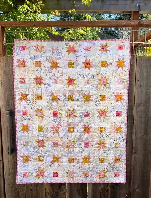 Pink & Gold Stars