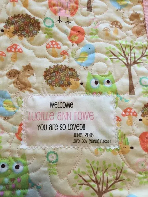 Lucy Rowe’s Baby Quilt