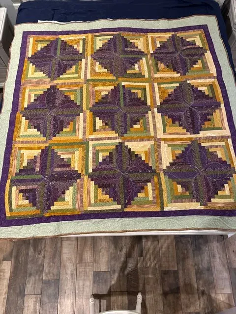 Purple Log Cabin 
