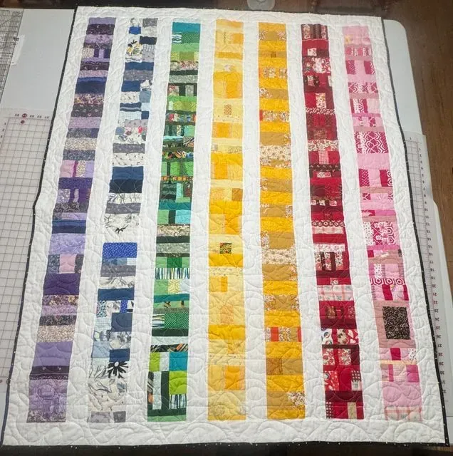 Scrappy Rainbow Quilt #1