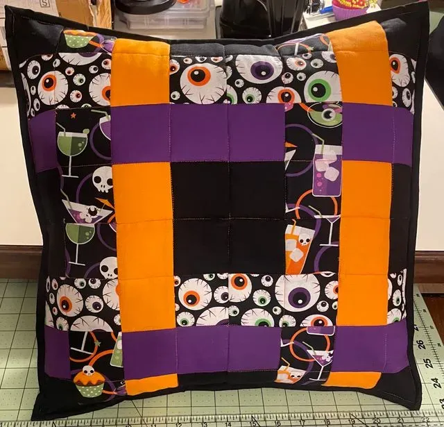 Reversible Quilted Pillow Cover 