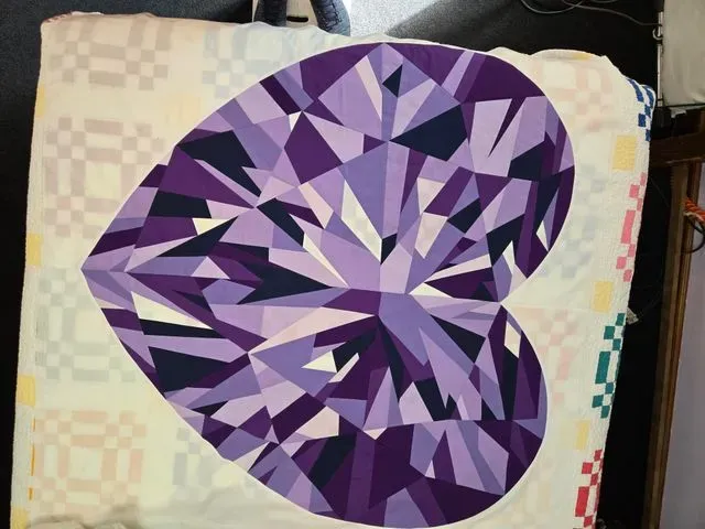 Purple Gem Heart Quilt