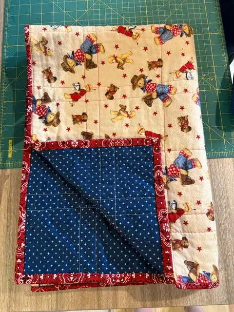 Whole Cloth Crib Quilt