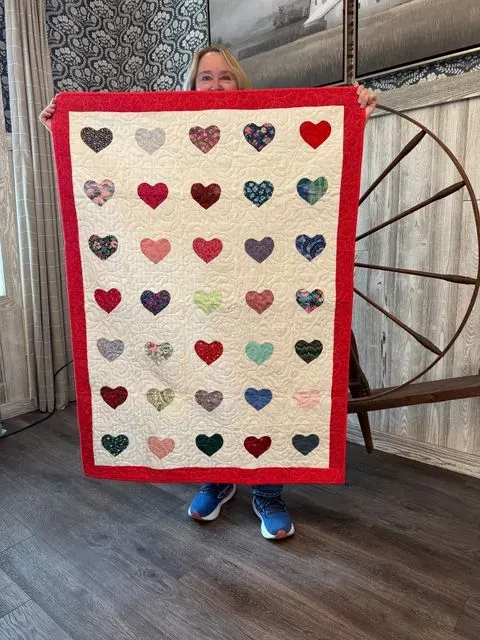 Appliquéd Hearts #1