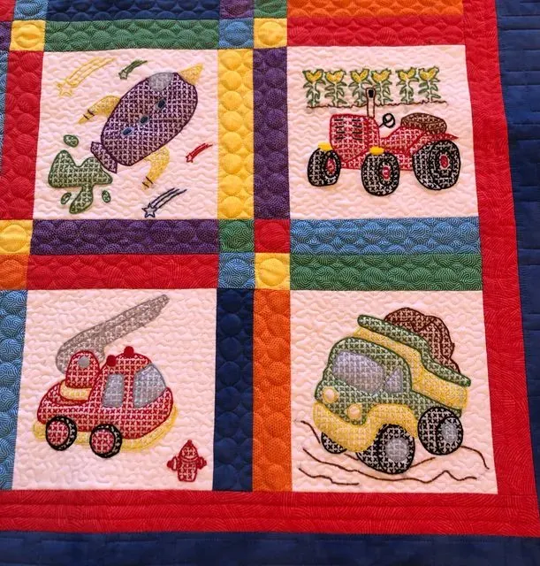 Cross Stitched blocks 