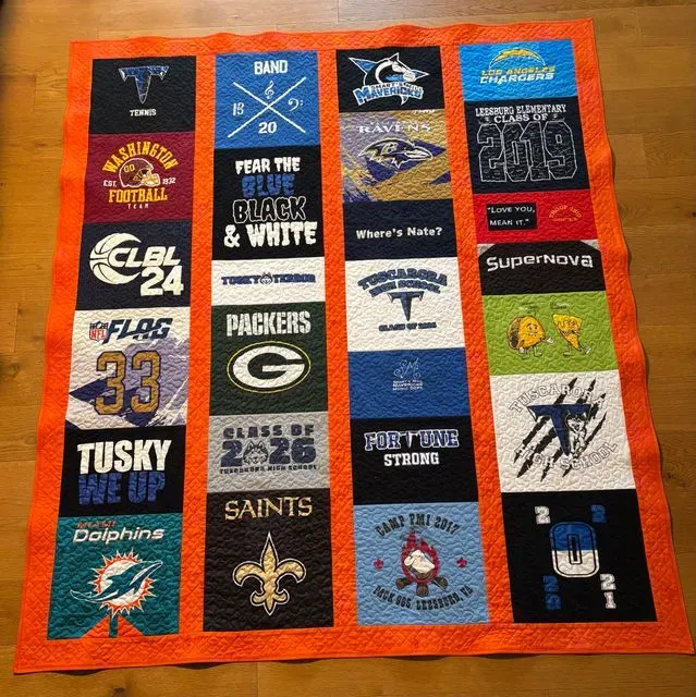 Zach’s Graduation tee Shirt quilt 