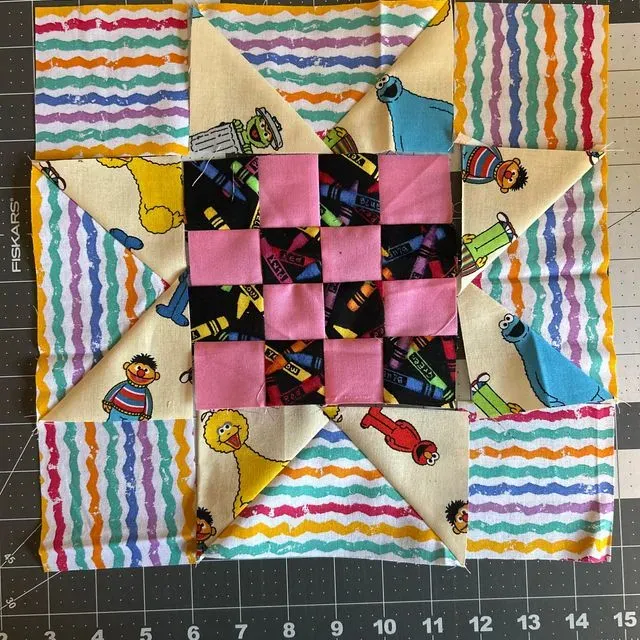 Sawtooth Star On A Flannel 