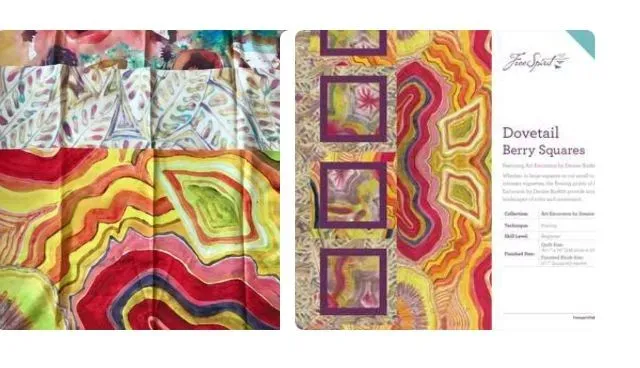 Dovetail Berry Square Quilt - Denise Burkett Fabric