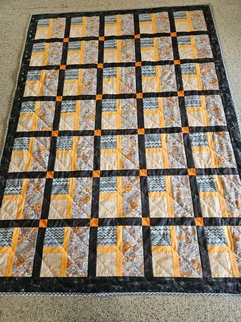 Playing With Orange And Grey 