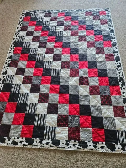 Scrappy Black, Red & White