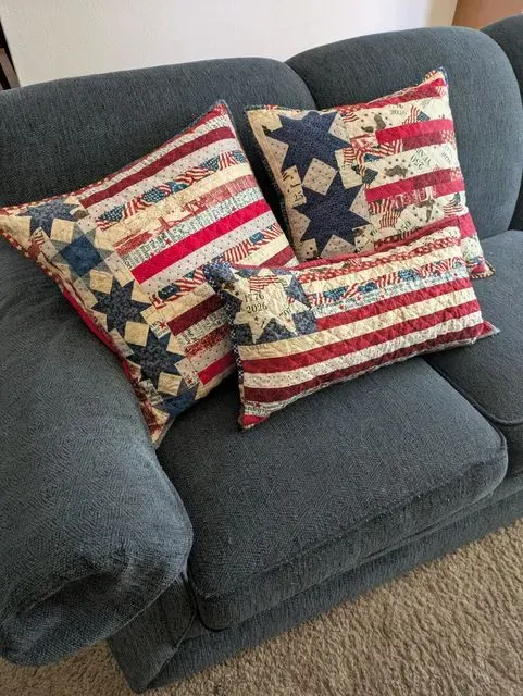Patriotic Scrap Pillows