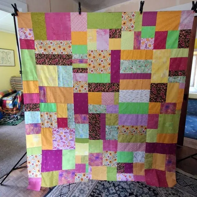 Pink,yellow and green Quilt For Eirinn