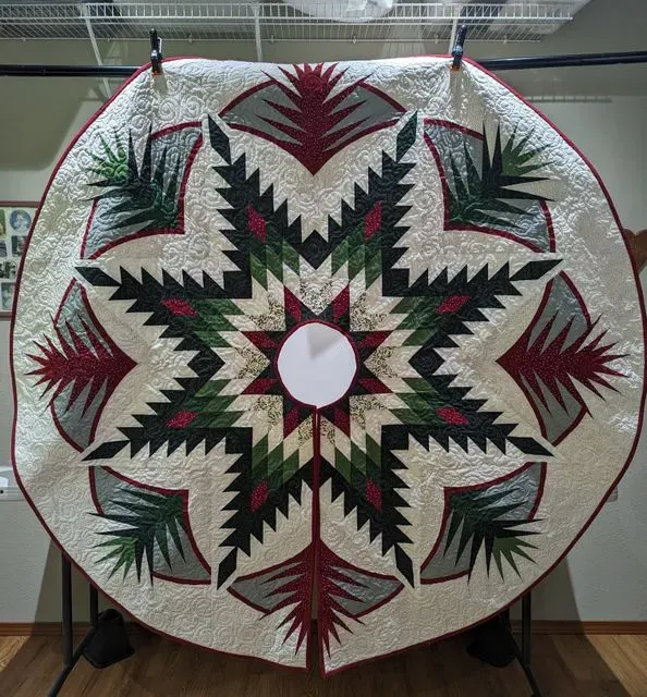 Christmas Cactus Tree Skirt