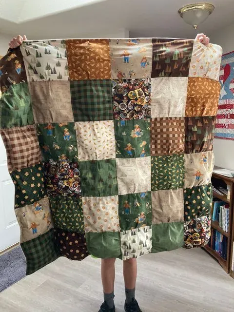 Smokey Bear Puff Quilt