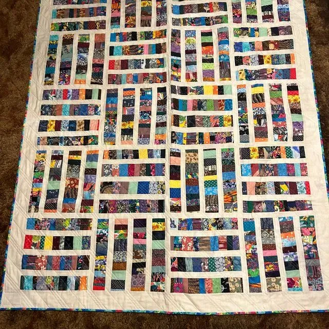 Beautiful Ugly Quilt With Adding Machine Tape