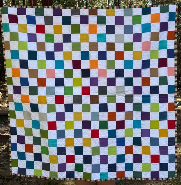 Colorful Checkerboard Quilt