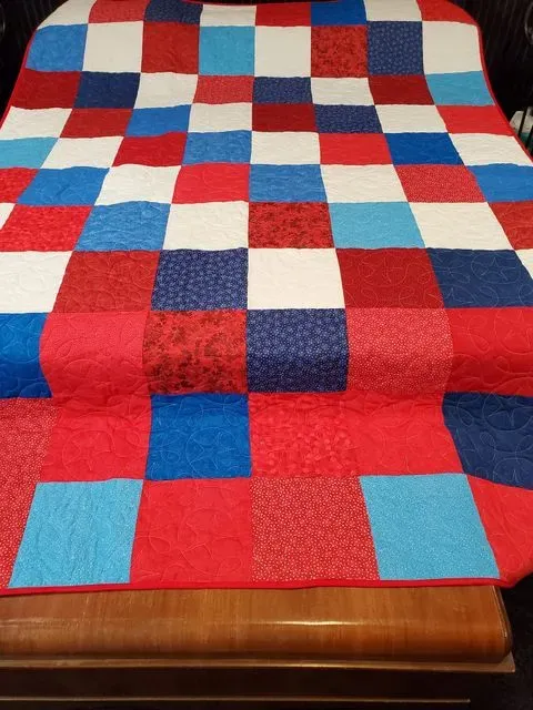 Pam’s Red,White And Blue Quilt