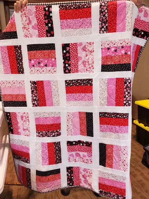 Jan Valentine Jelly Roll Quilt 