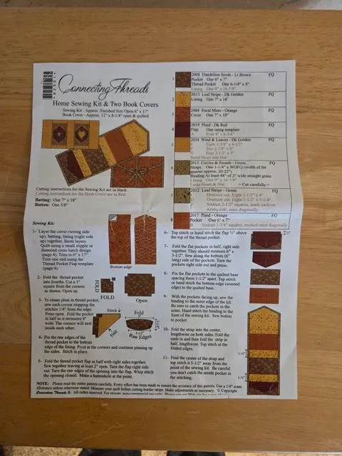 Home Sewing Kit And Book Covers