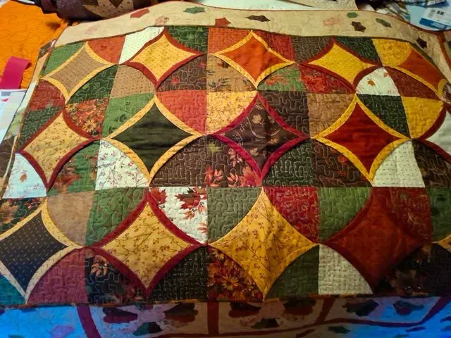 Table Runner Cathedral Windows Fall