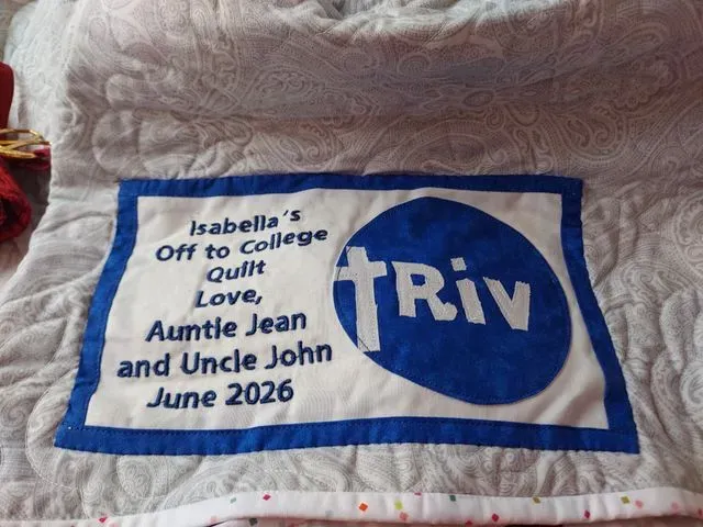 Isabella's Off To College Quilt